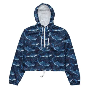 Whale Shark Dream Women’s Cropped Windbreaker