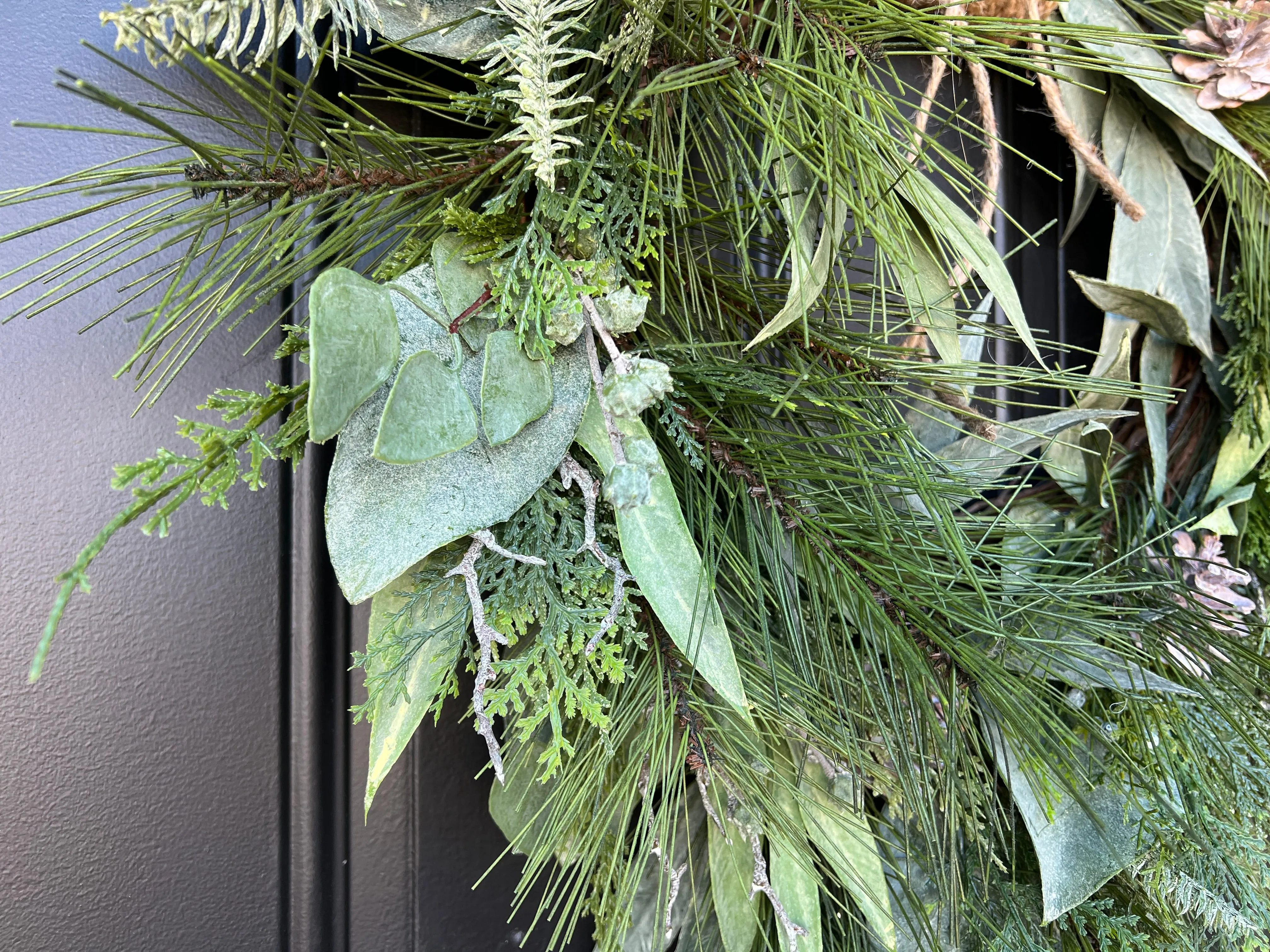 Winter Pine and Eucalyptus Wreath for Front Door