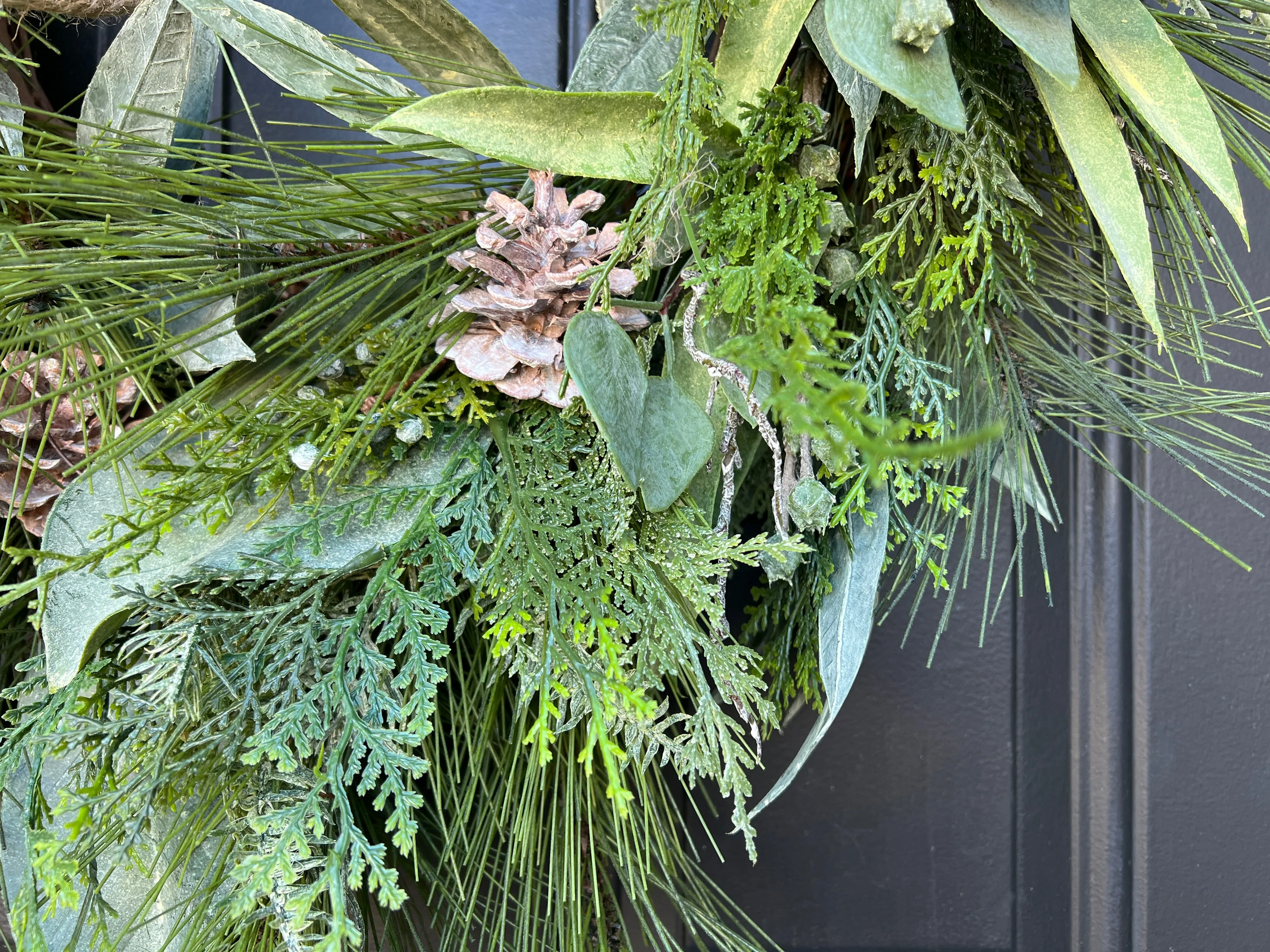 Winter Pine and Eucalyptus Wreath for Front Door