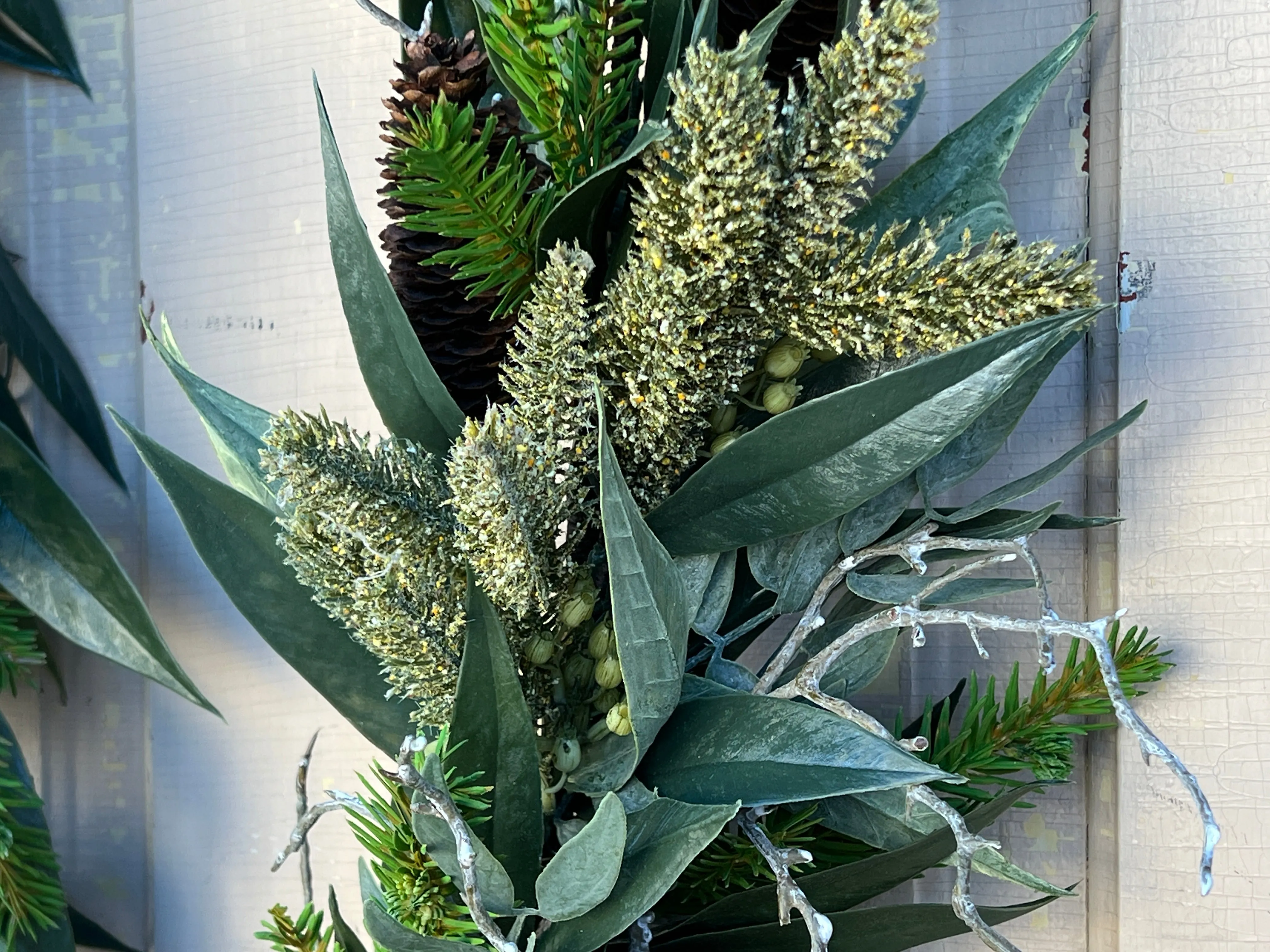 Winter Pinecone and Bay Leaf Forest Garland