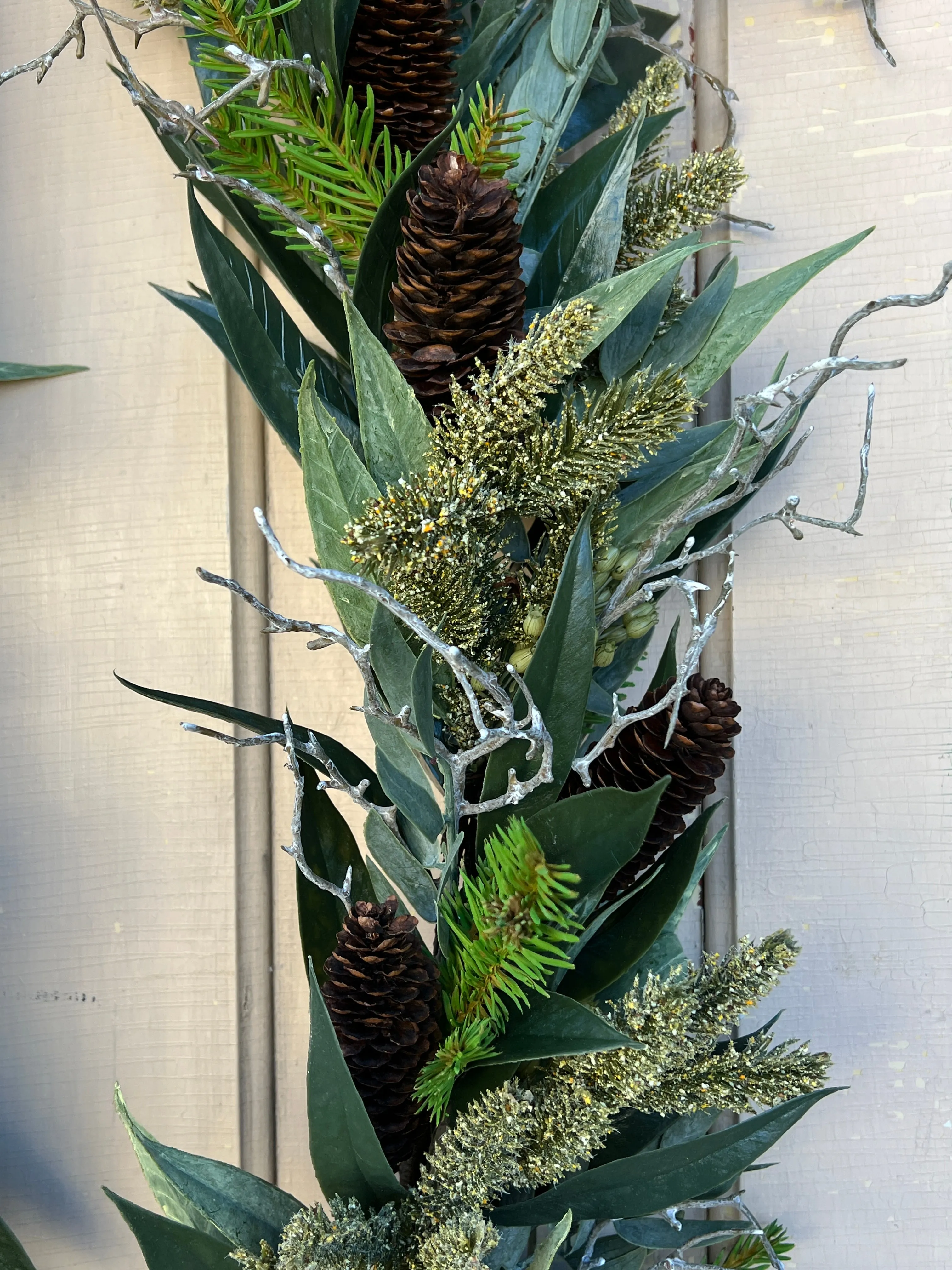 Winter Pinecone and Bay Leaf Forest Garland