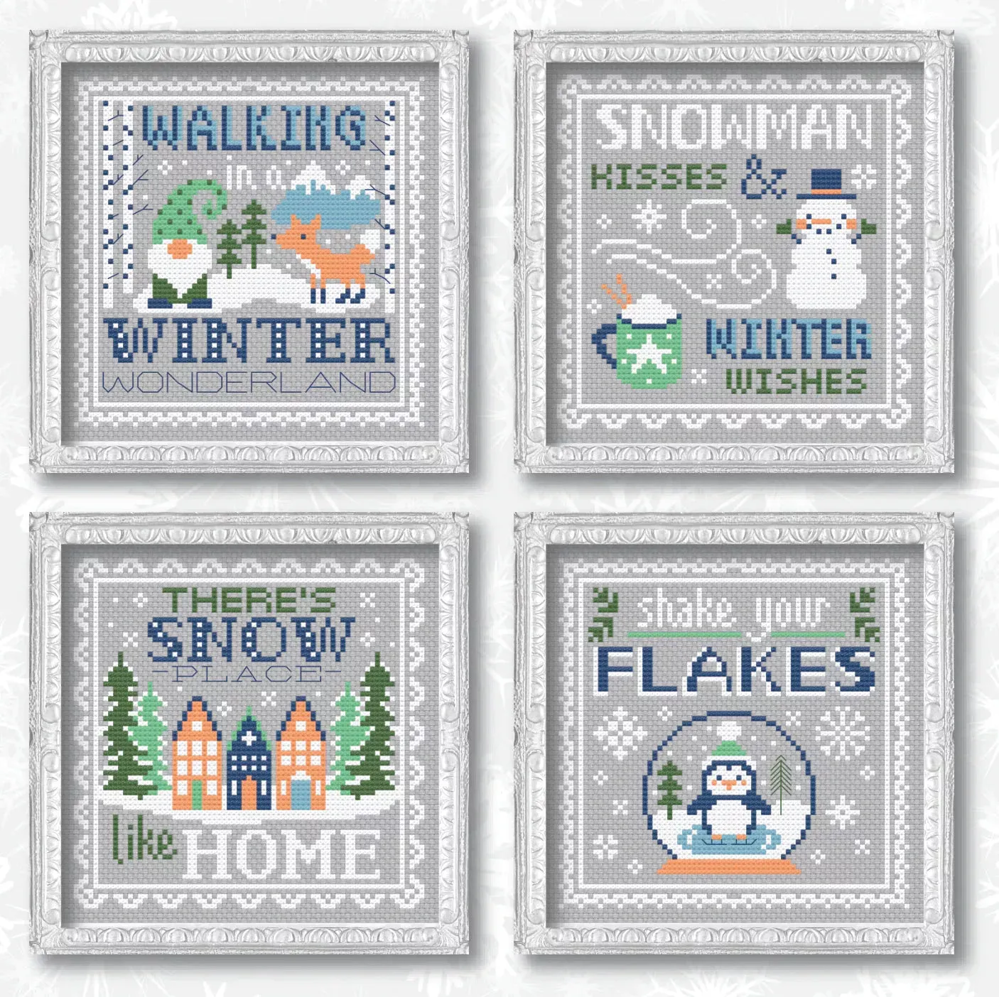 Winter Signs - Tiny Modernist - Cross Stitch Pattern