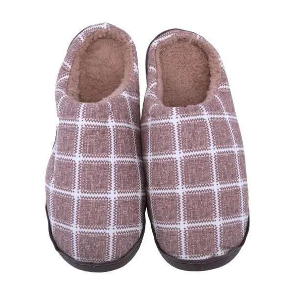 Women Grid Pattern Slid On Slippers