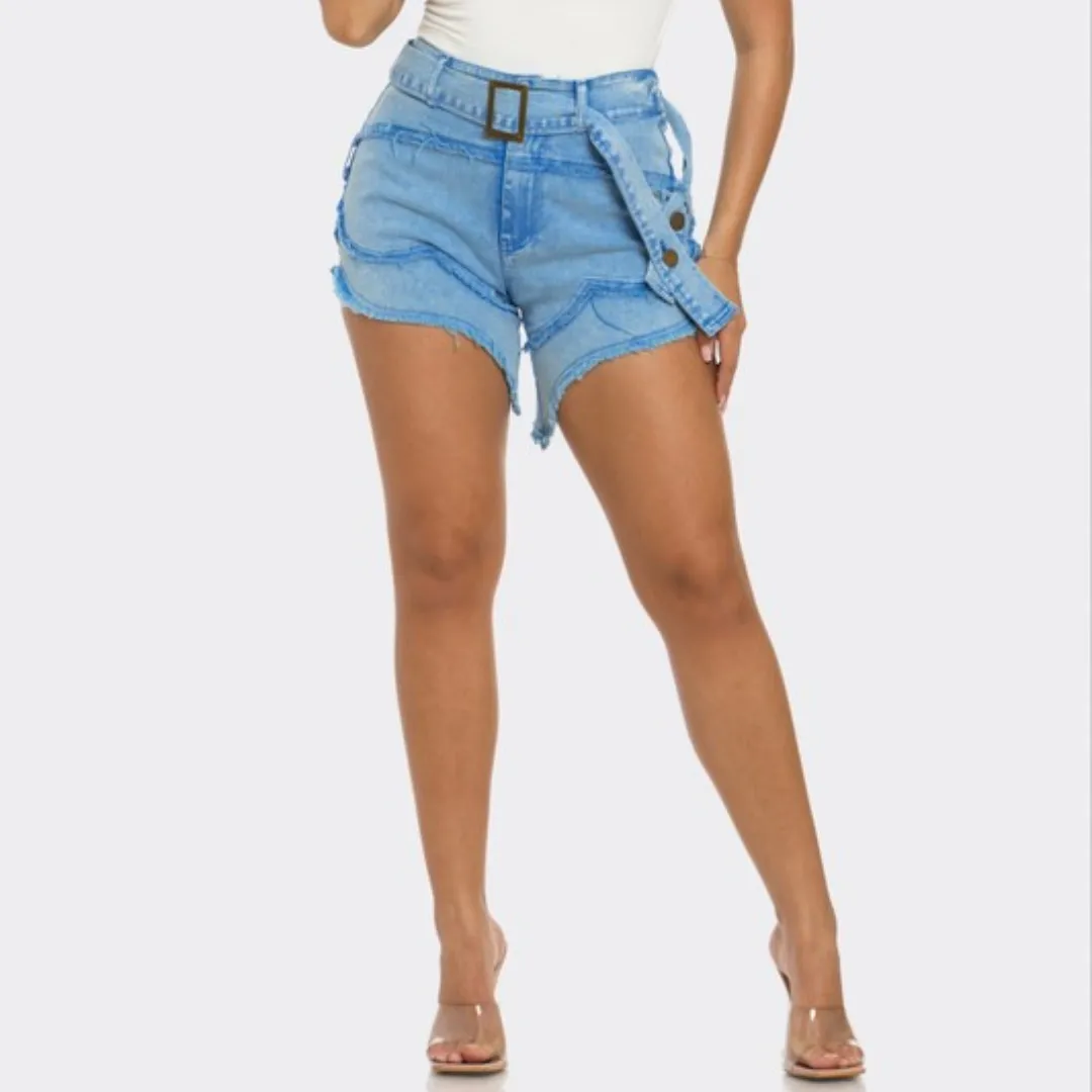 Women's Denim Blue Shorts