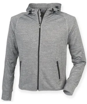 Womens hoodie with reflective tape | Grey Marl