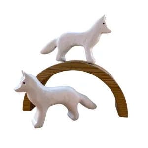 Wooden Polar Fox