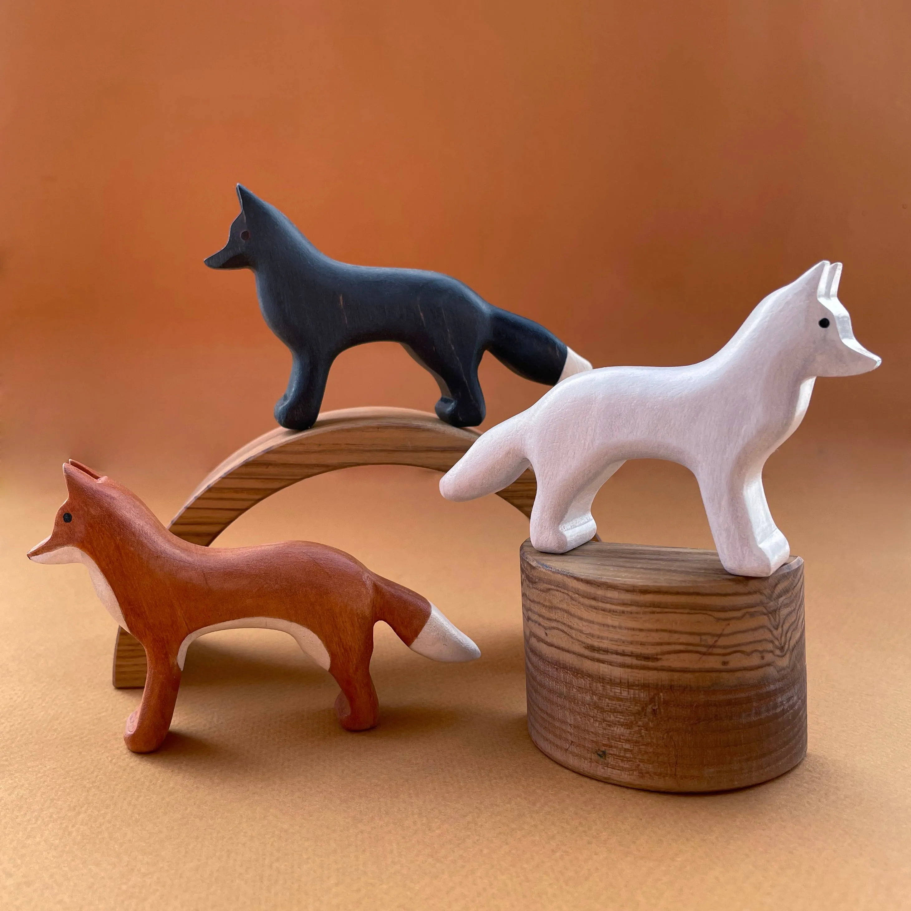 Wooden Polar Fox