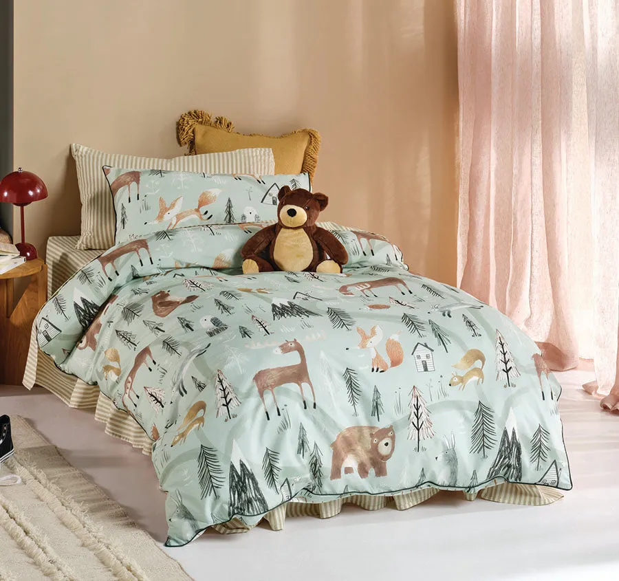 Woodland Winter Quilt Cover Set Range Green