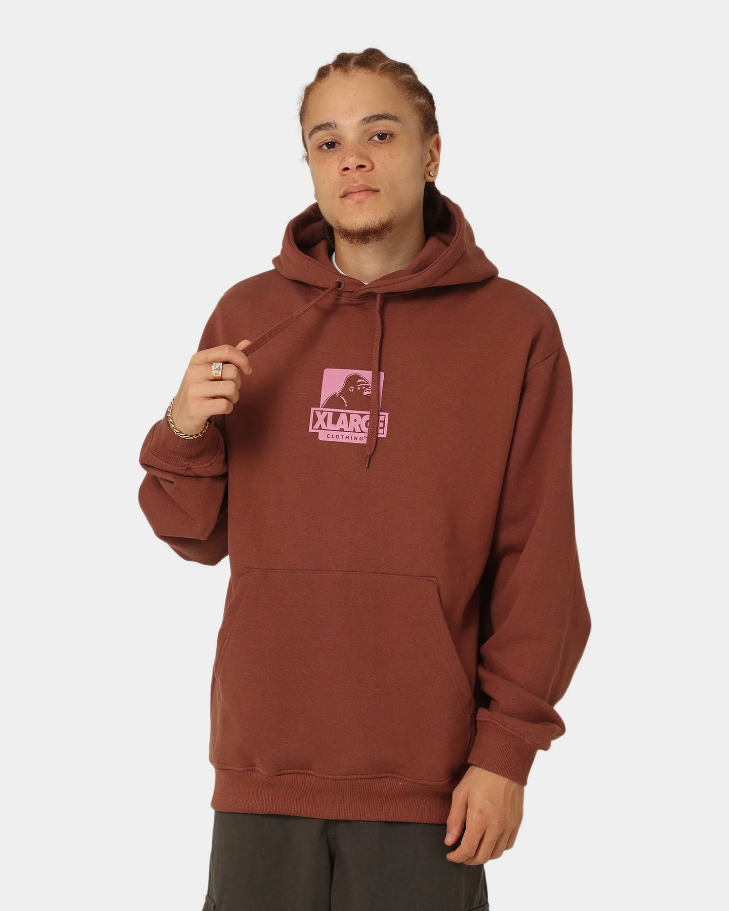 X-Large 91 Hoodie Brown/Pink